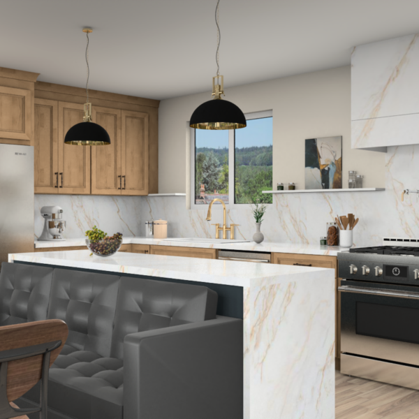 Beautiful Kitchen with Signature Plus - Fossil & Indigo cabinets